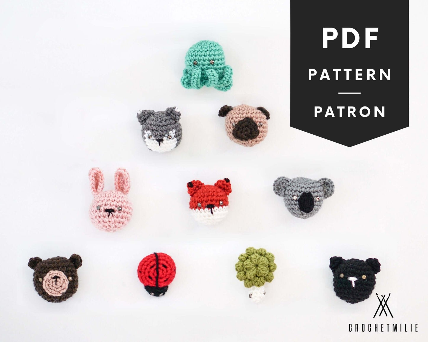 Patron au crochet - Mini animaux - Crochetmilie
