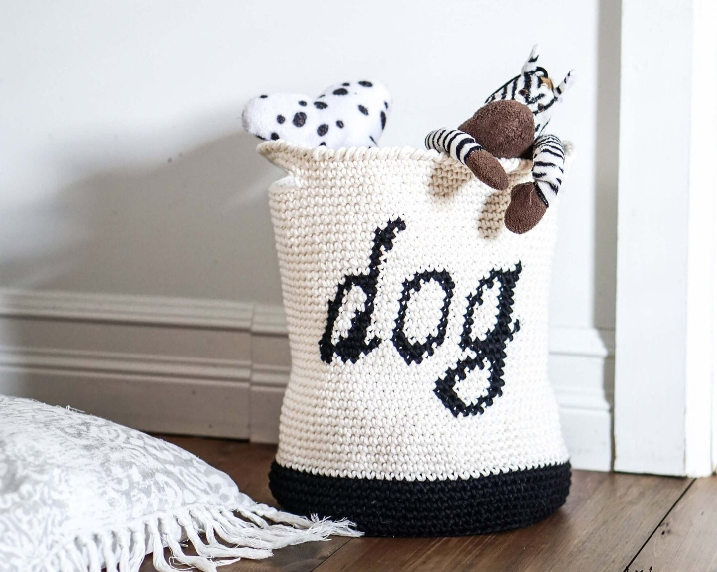 Patron au crochet - Panier à jouet pour chien - Crochetmilie