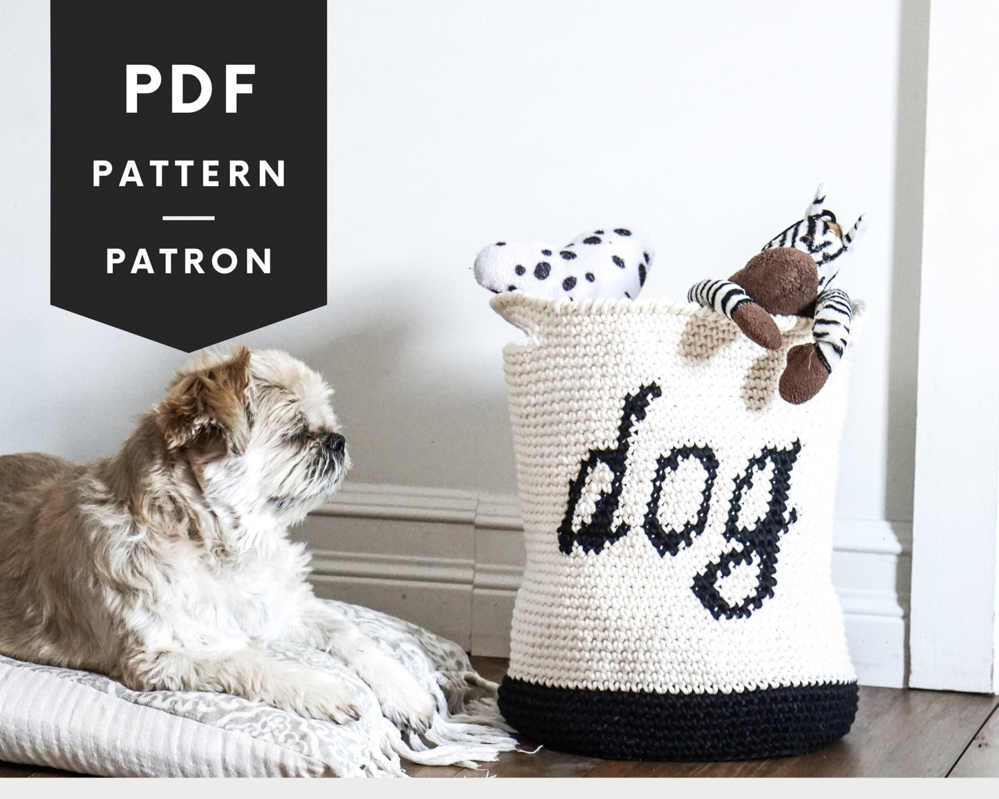 Patron au crochet - Panier à jouet pour chien - Crochetmilie