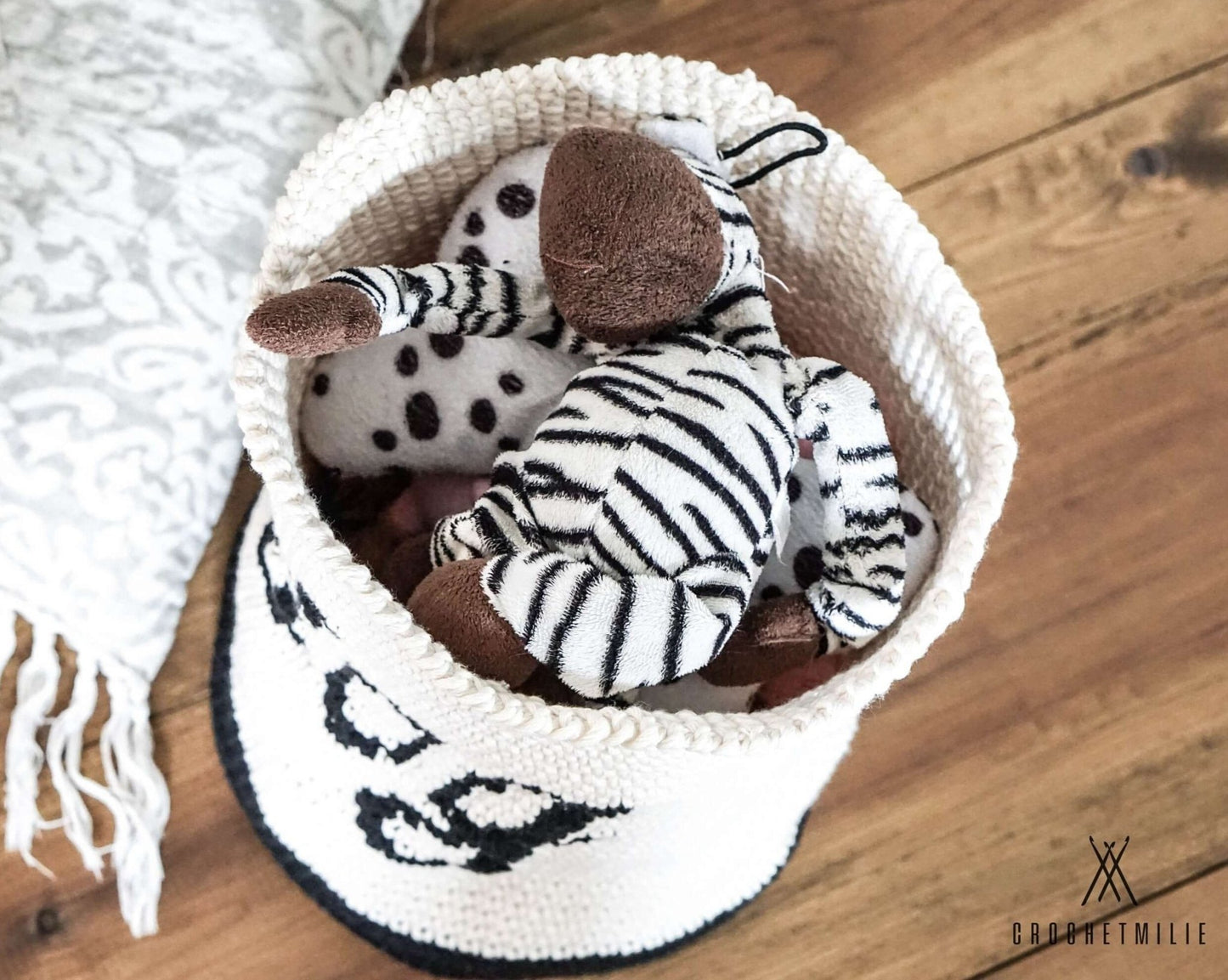 Patron au crochet - Panier à jouet pour chien - Crochetmilie