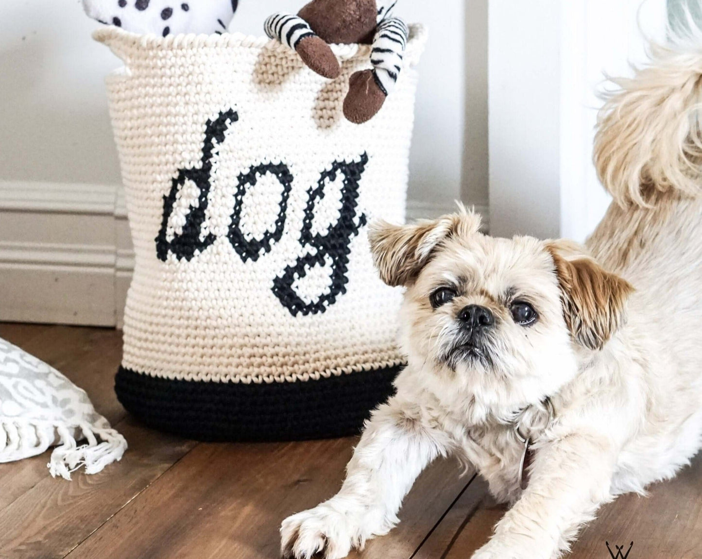 Patron au crochet - Panier à jouet pour chien - Crochetmilie