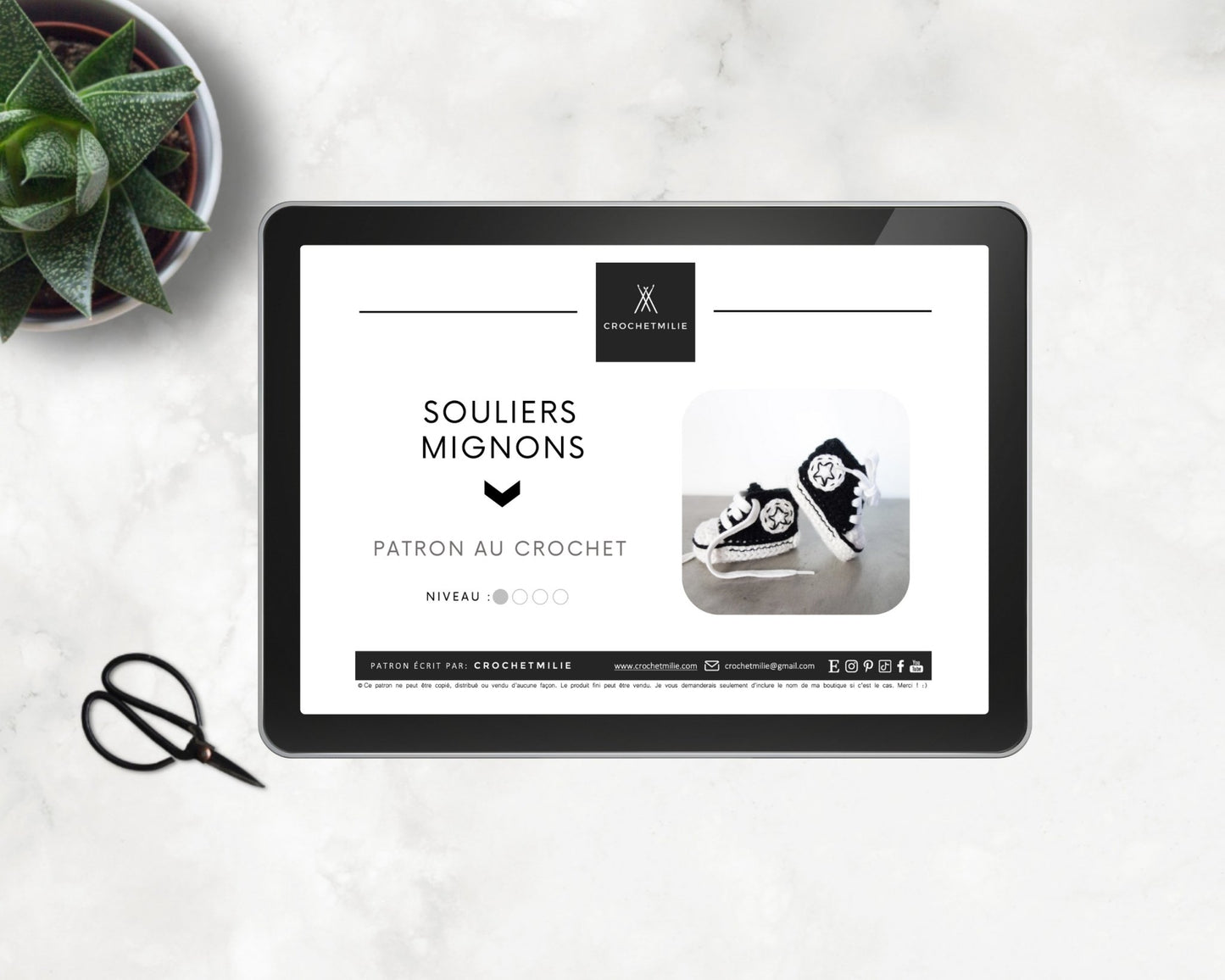 Patron au crochet - Petits souliers mignons - Crochetmilie