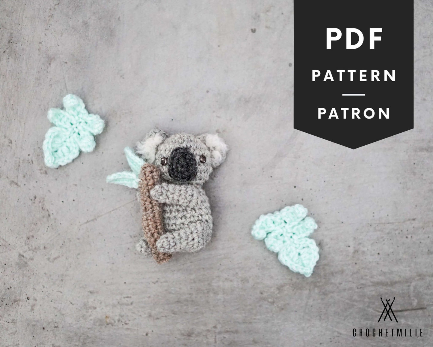 Patron au crochet - Un koala dans l'arbre - Crochetmilie