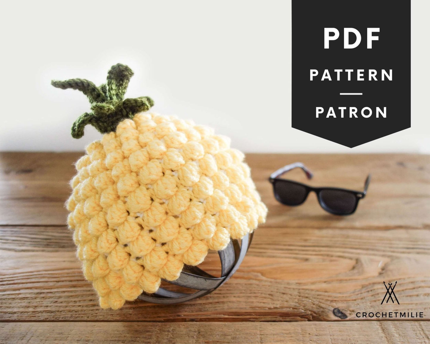 Patron au crochet - Une tête d'ananas - Crochetmilie