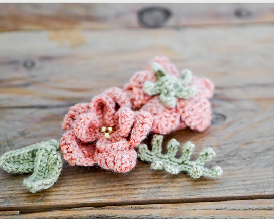 Patron au crochet - Fleur et Feuilles