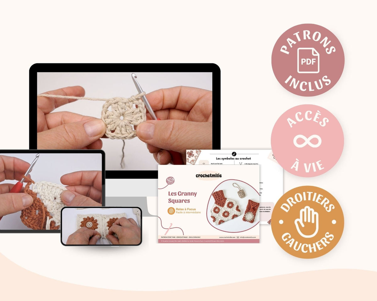 Cours de crochet "Les Granny Squares" - Crochetmilie