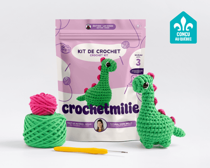 Kit de crochet - Bro le Dino - Crochetmilie