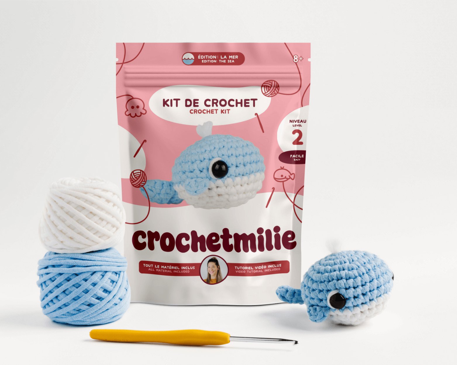 Kit de crochet - La baleine - Crochetmilie