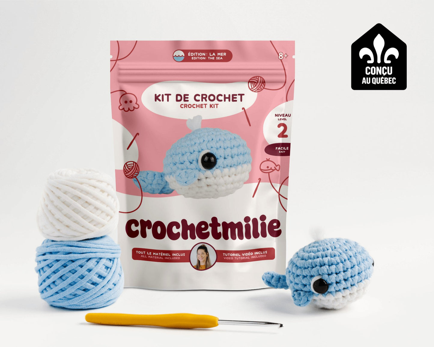 Kit de crochet - La baleine - Crochetmilie