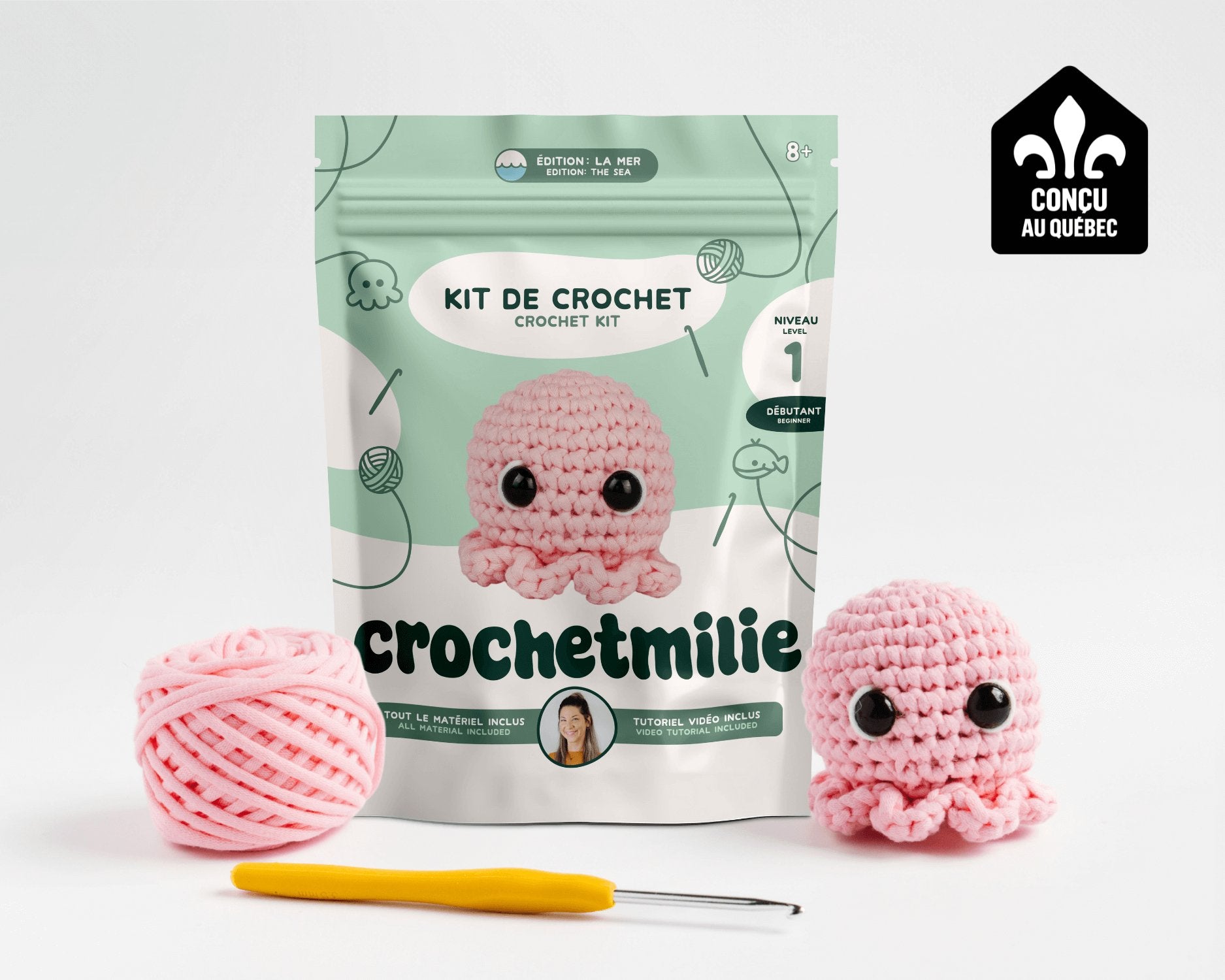 Kit de crochet - La pieuvre - Crochetmilie