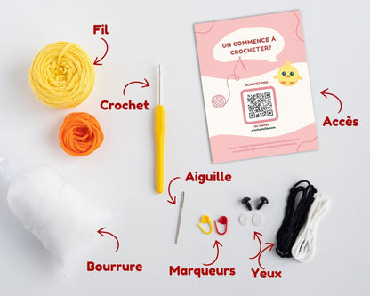 Kit de crochet - Le Poussin - Crochetmilie