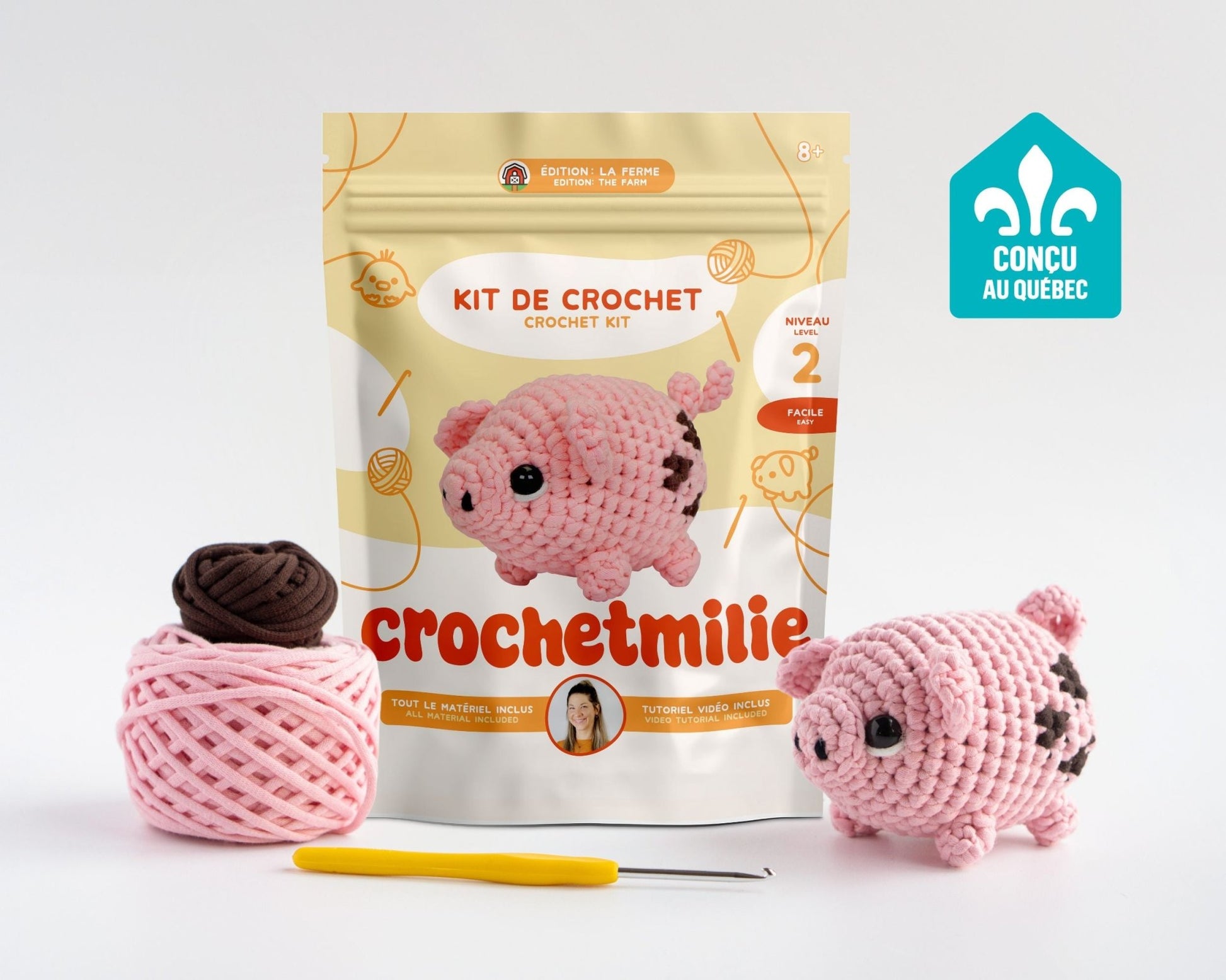 Kit de crochet - Le p'tit cochon - Crochetmilie