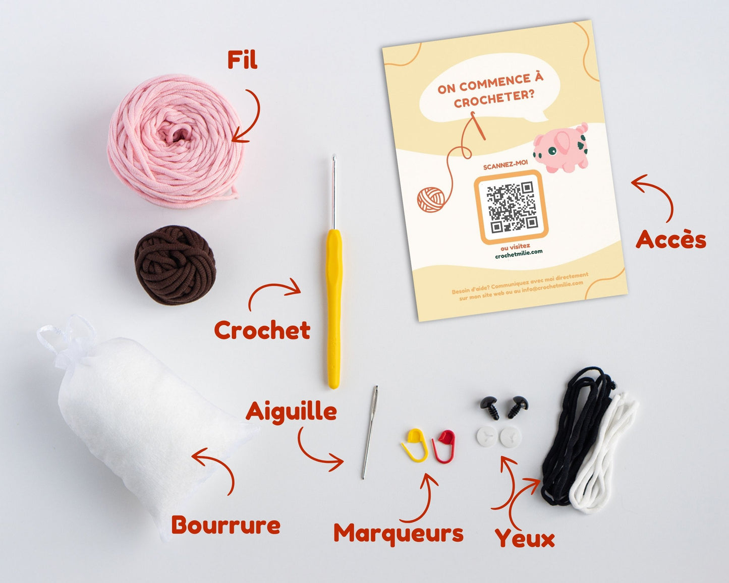 Kit de crochet - Le p'tit cochon