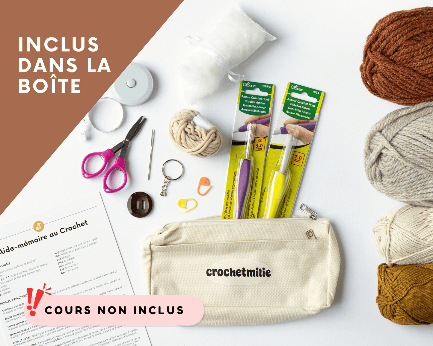 Le kit "COMMENT CROCHETER"