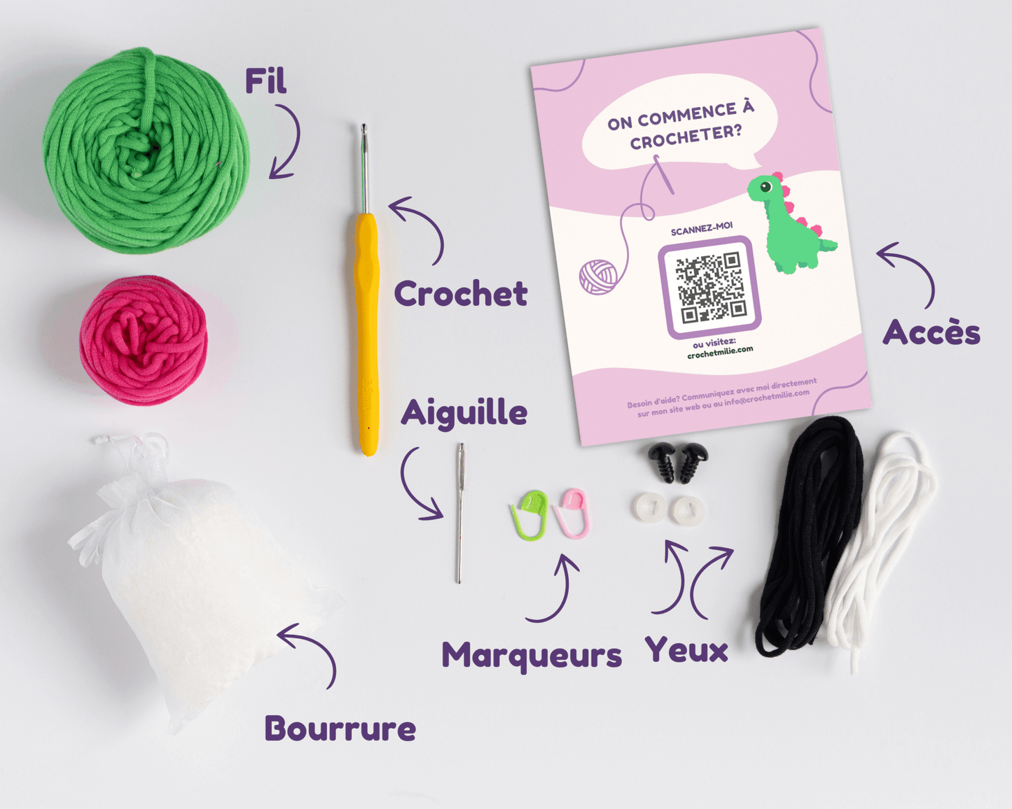 La collection de l'édition: "Les dinos" - Crochetmilie