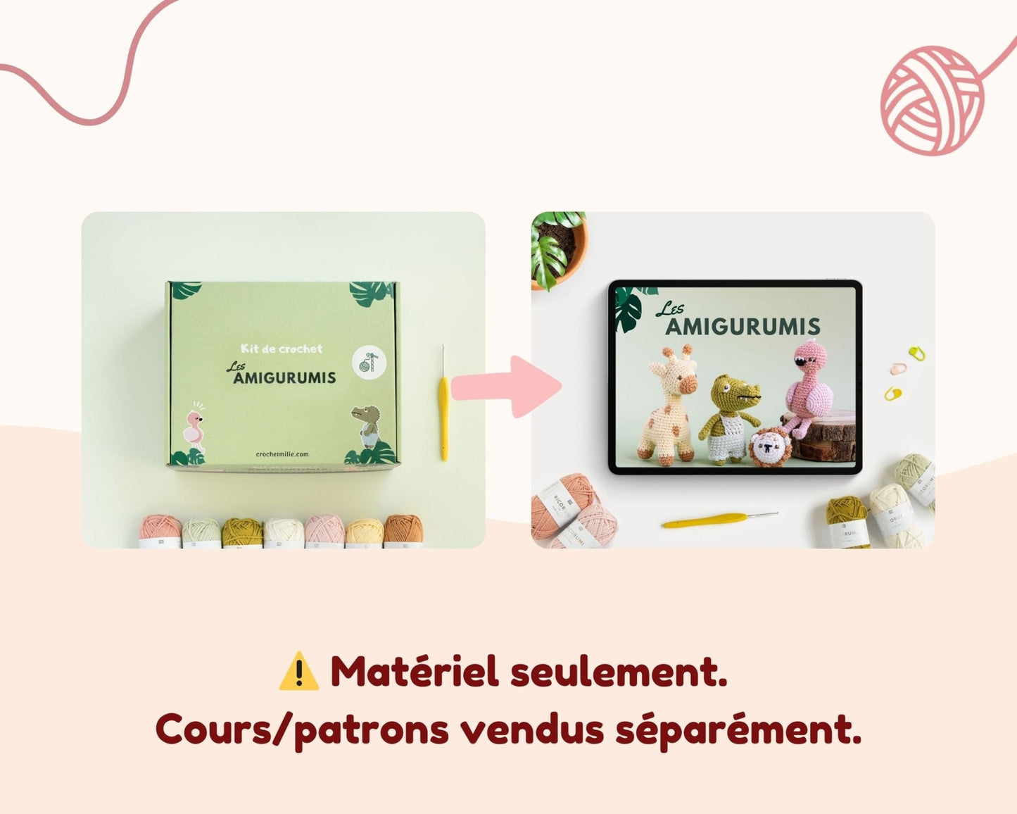 Le kit "LES AMIGURUMIS" - Crochetmilie