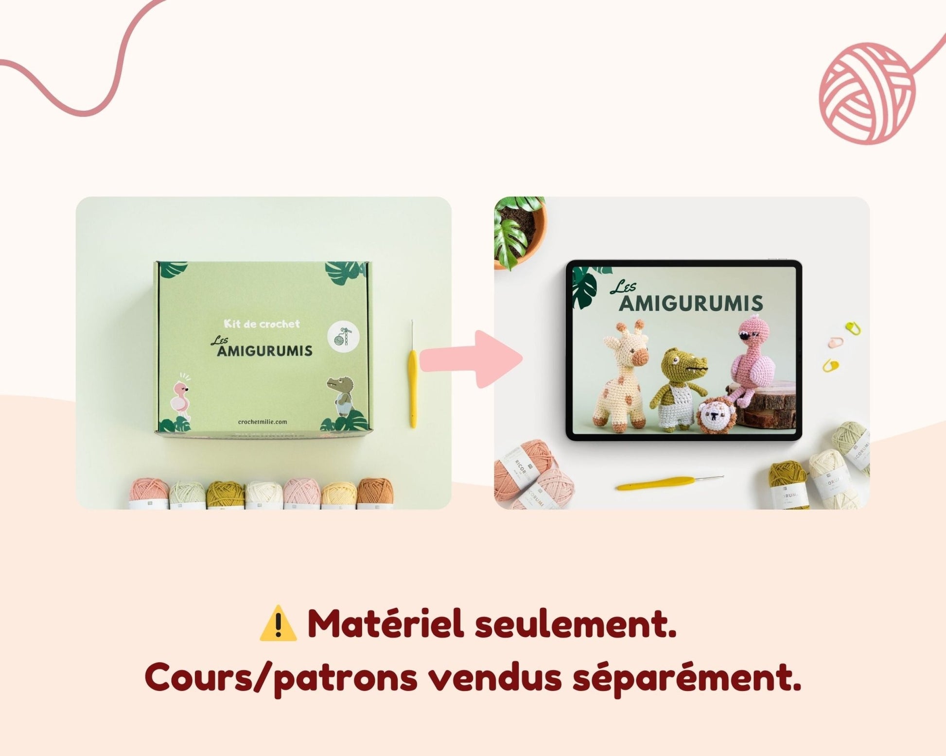 Le kit "LES AMIGURUMIS" - Crochetmilie