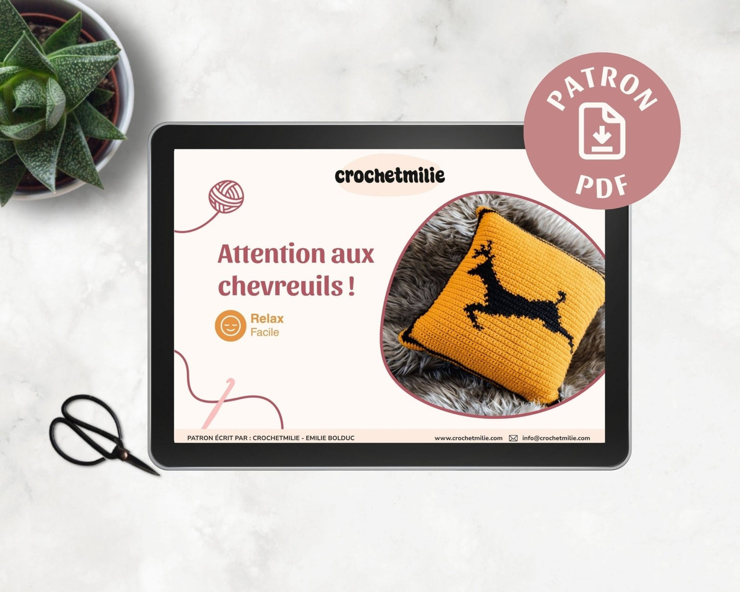 Patron au crochet - Attention aux chevreuils! - Crochetmilie
