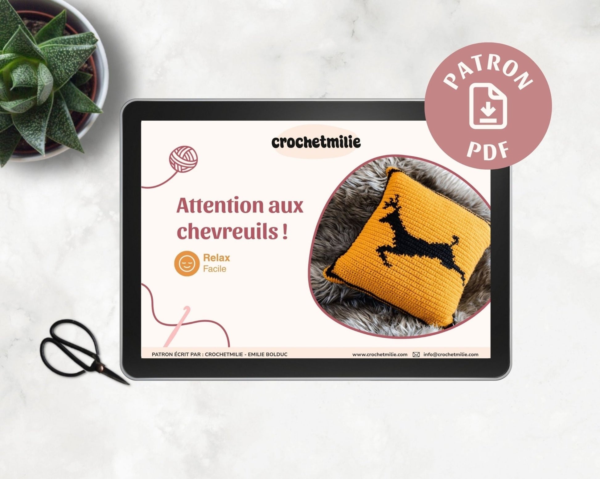 Patron au crochet - Attention aux chevreuils! - Crochetmilie