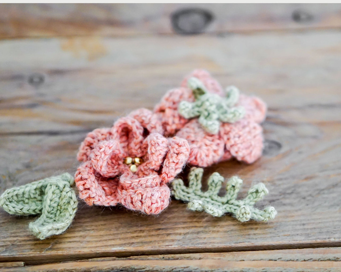 Patron au crochet - Fleur et Feuilles - Crochetmilie
