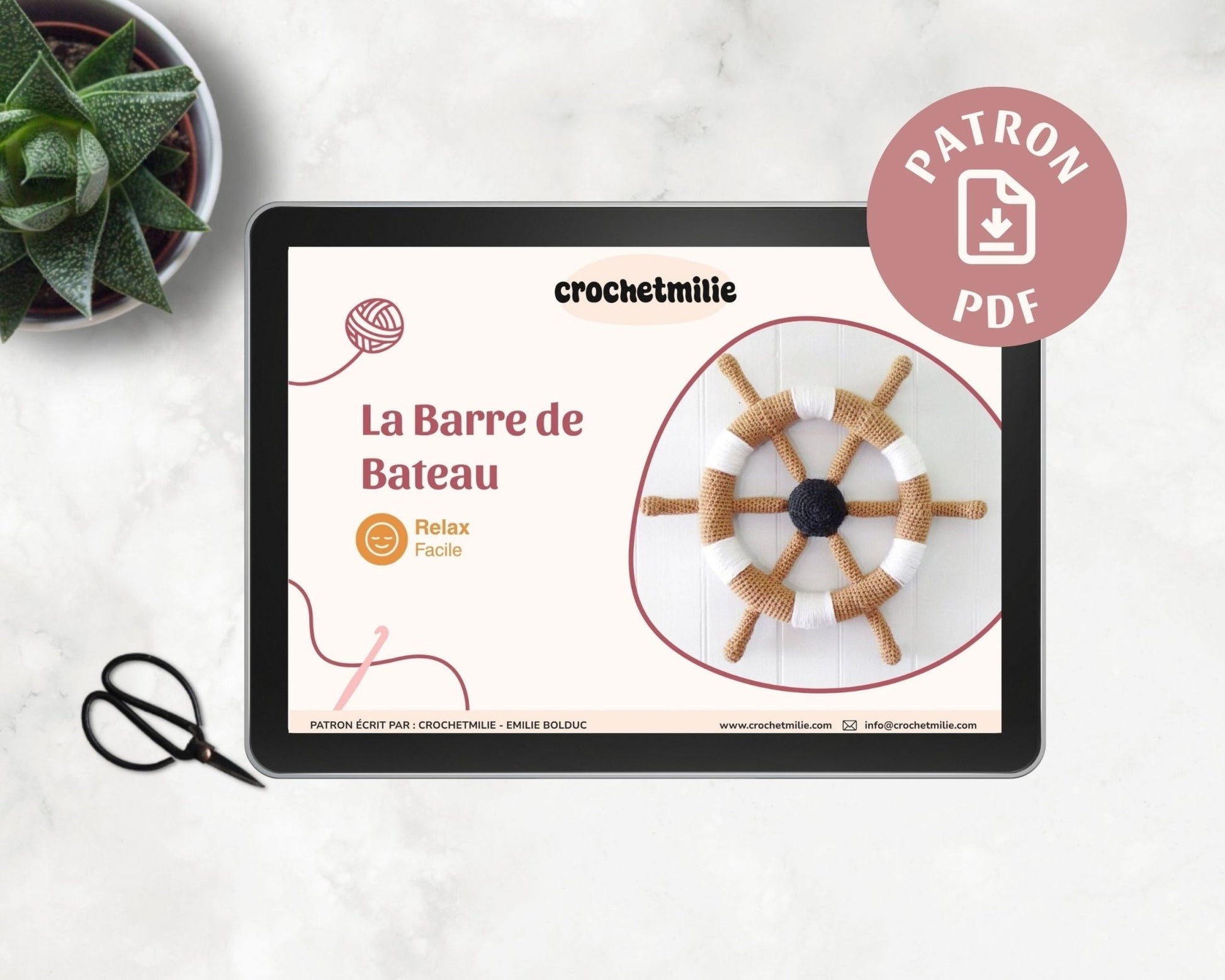 Patron au crochet - La barre de bateau - Crochetmilie