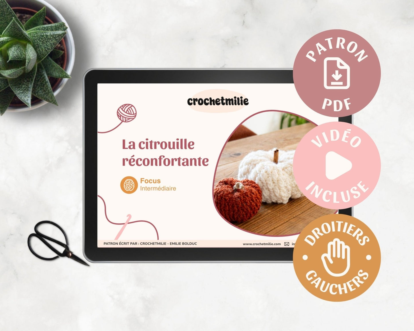 Patron au crochet - La citrouille réconfortante - Crochetmilie