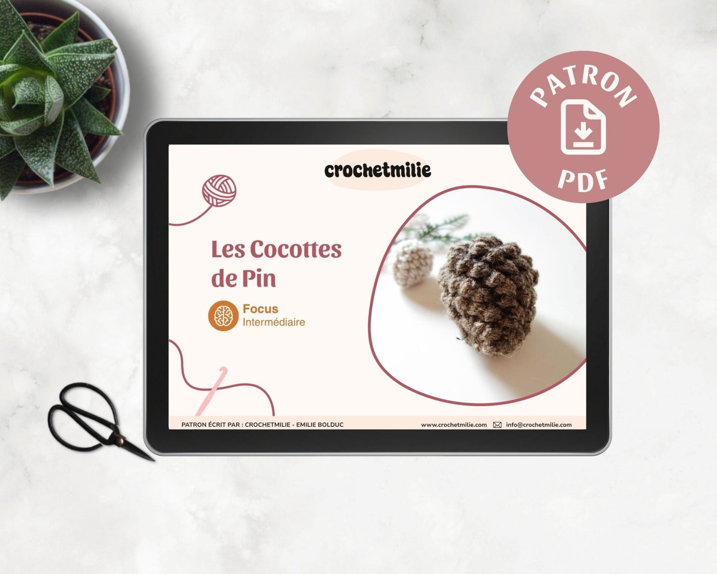 Patron au crochet - La cocotte de pin - Crochetmilie