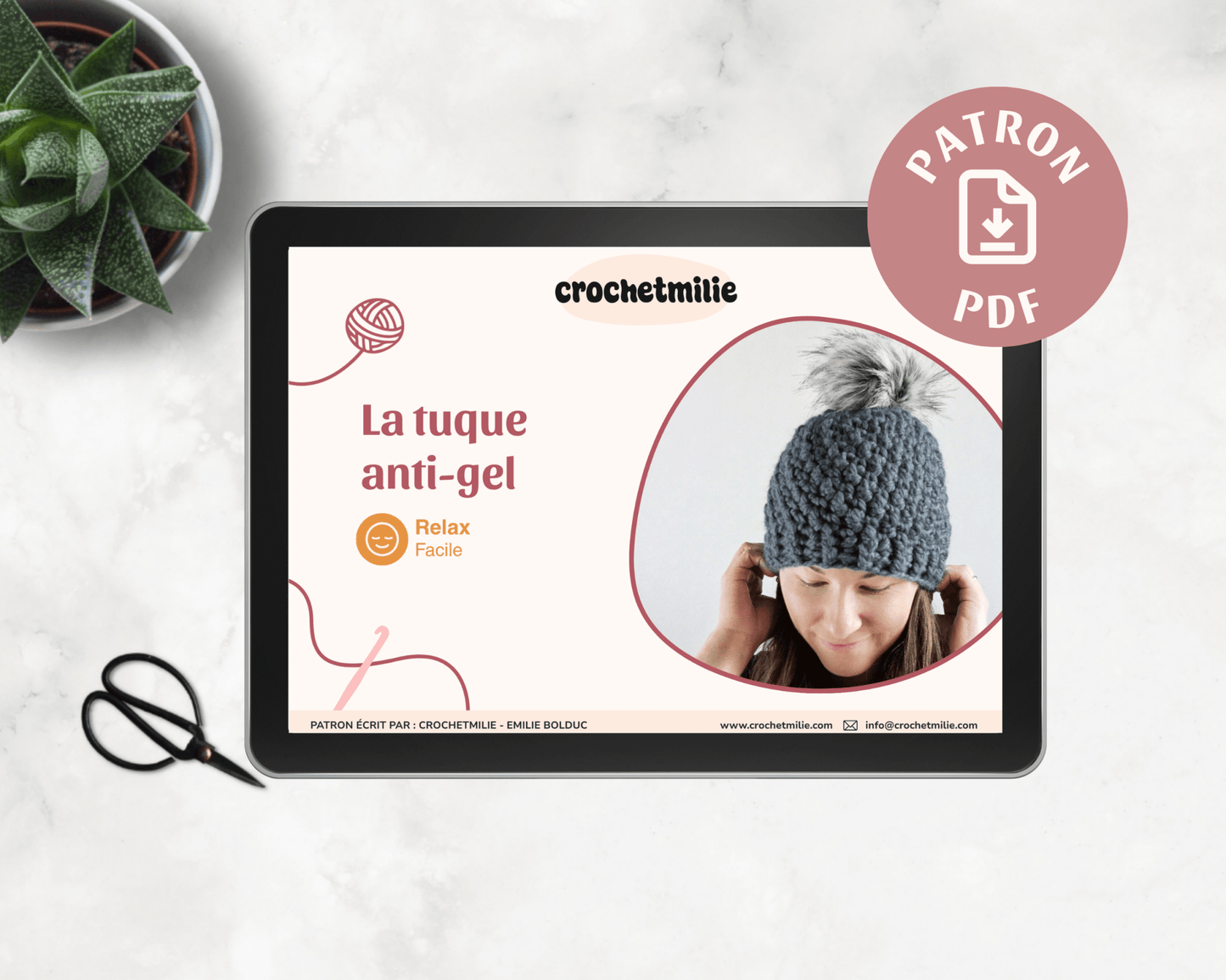Patron au crochet - La Tuque anti-gel - Crochetmilie