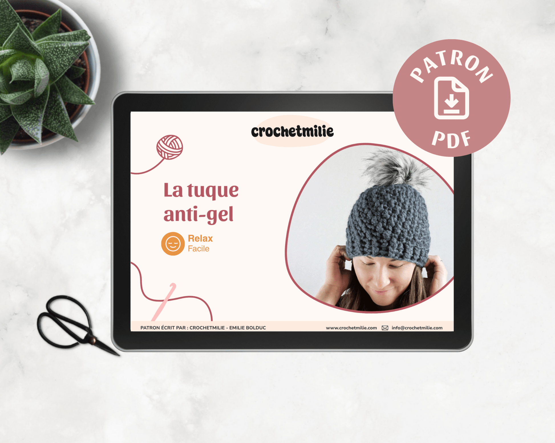 Patron au crochet - La Tuque anti-gel - Crochetmilie