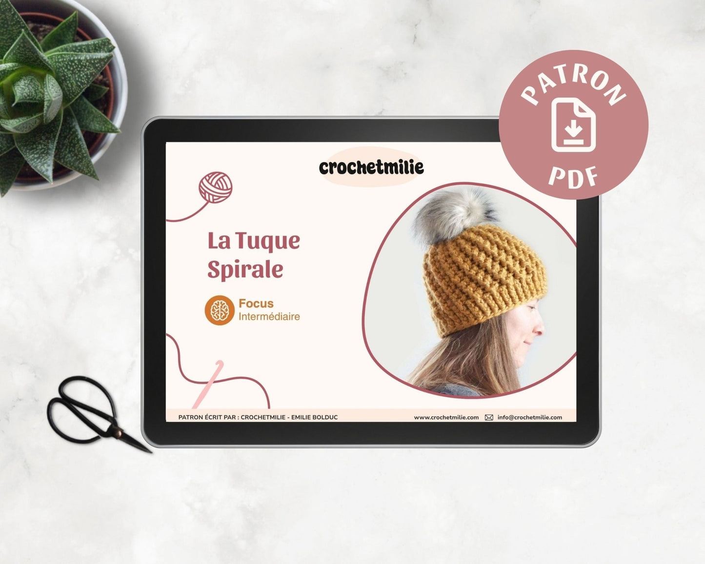 Patron au crochet - La tuque spirale - Crochetmilie