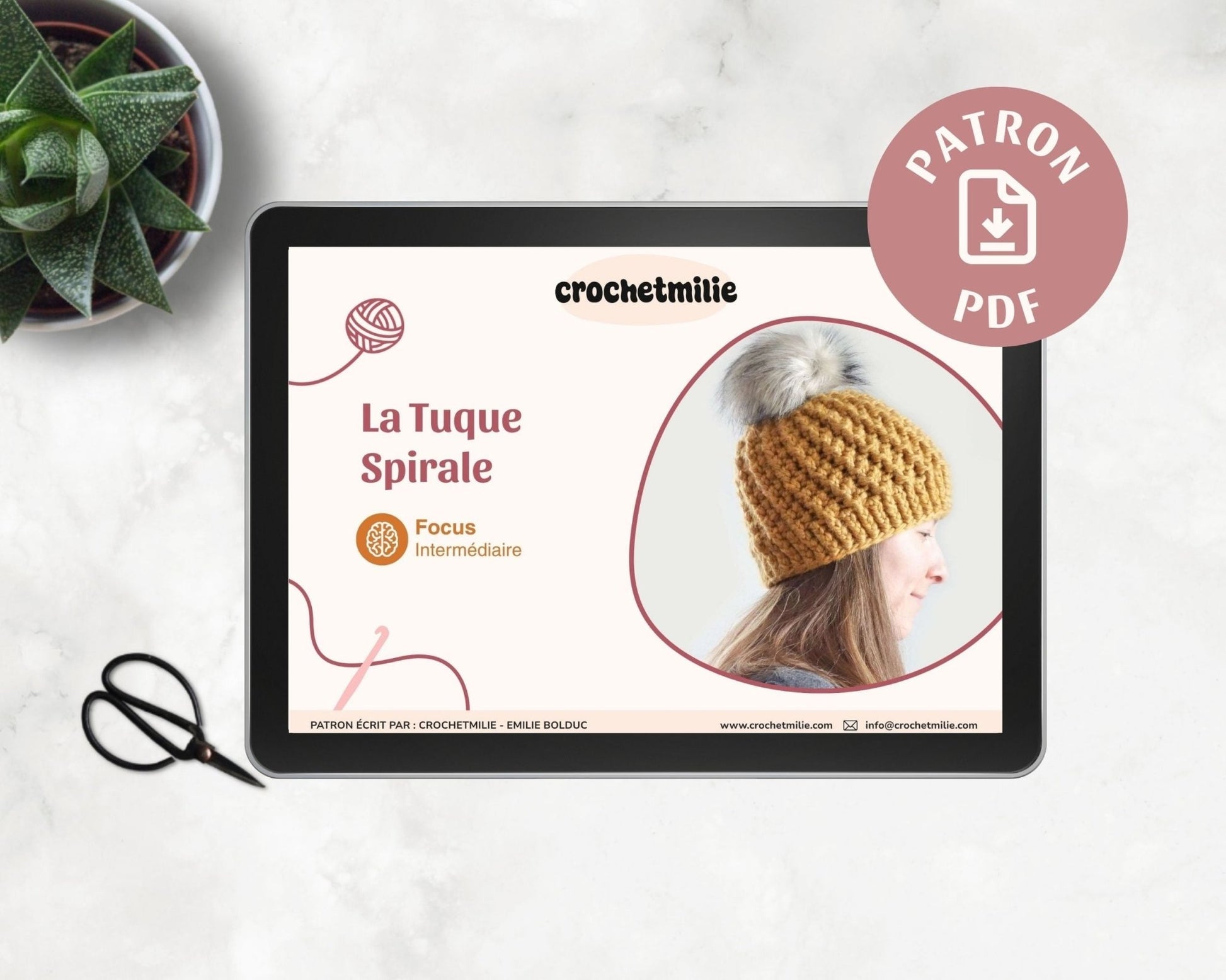 Patron au crochet - La tuque spirale - Crochetmilie