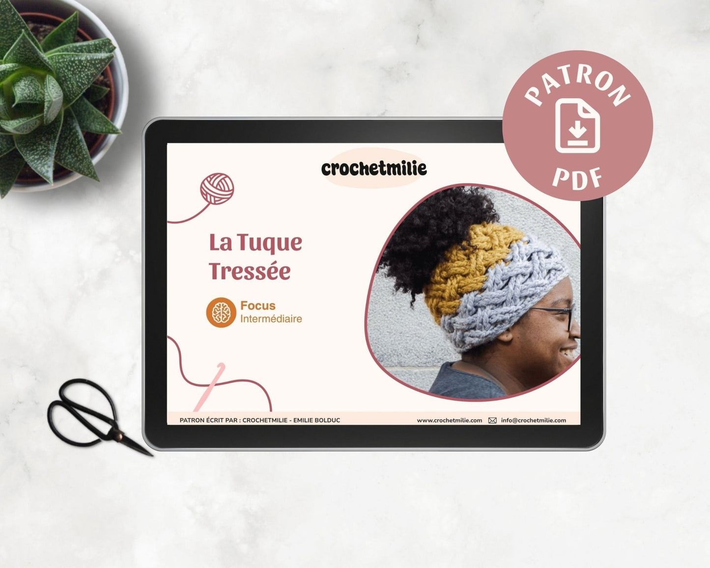 Patron au crochet - La tuque tressée - Crochetmilie
