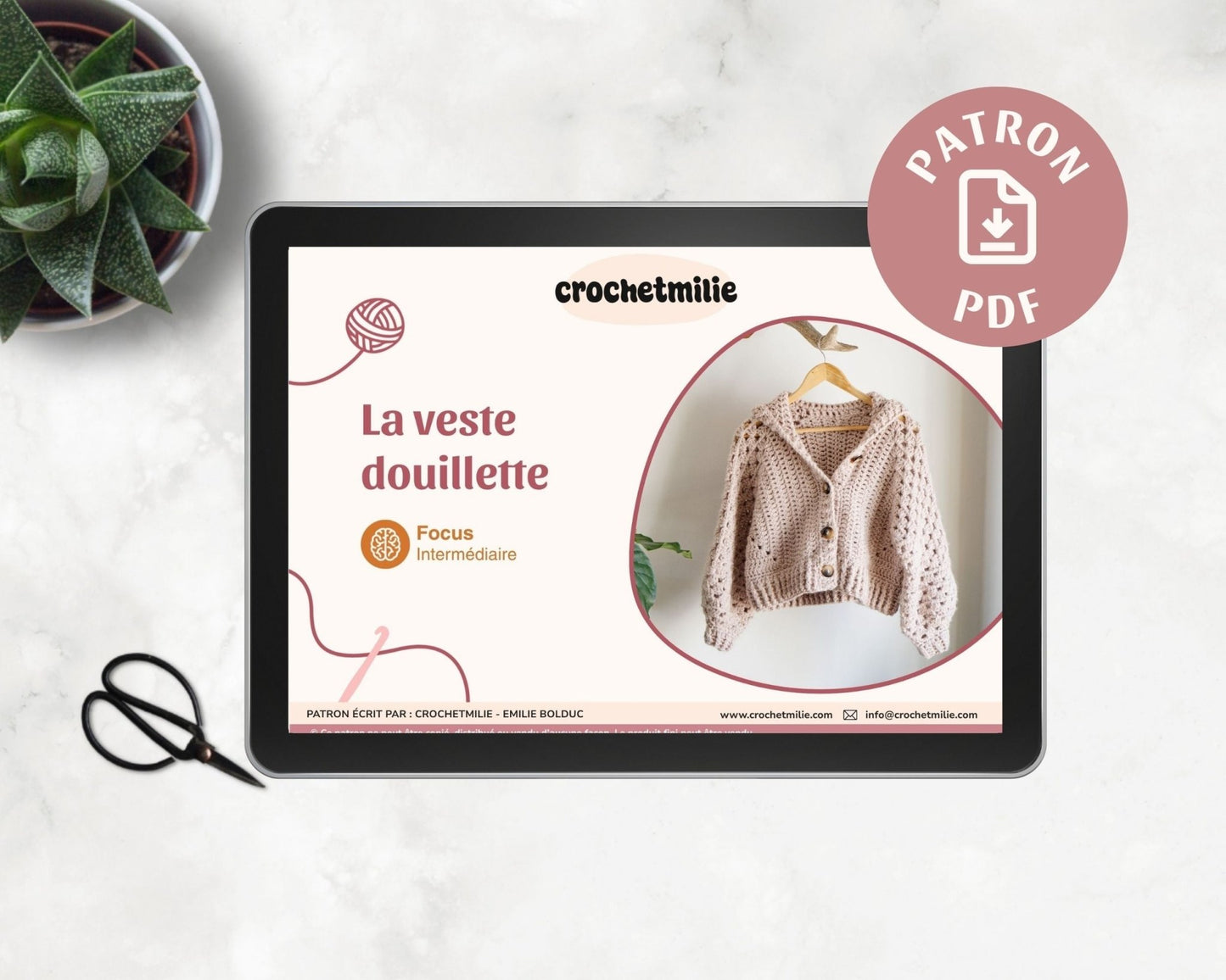Patron au crochet - La veste douillette - Crochetmilie