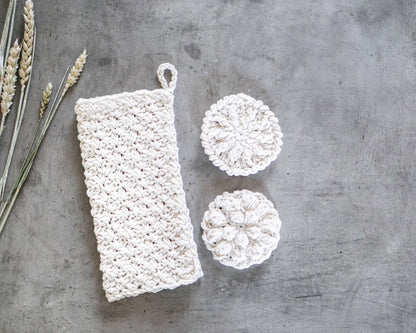 Patron au crochet - Lavette et démaquillants - Crochetmilie