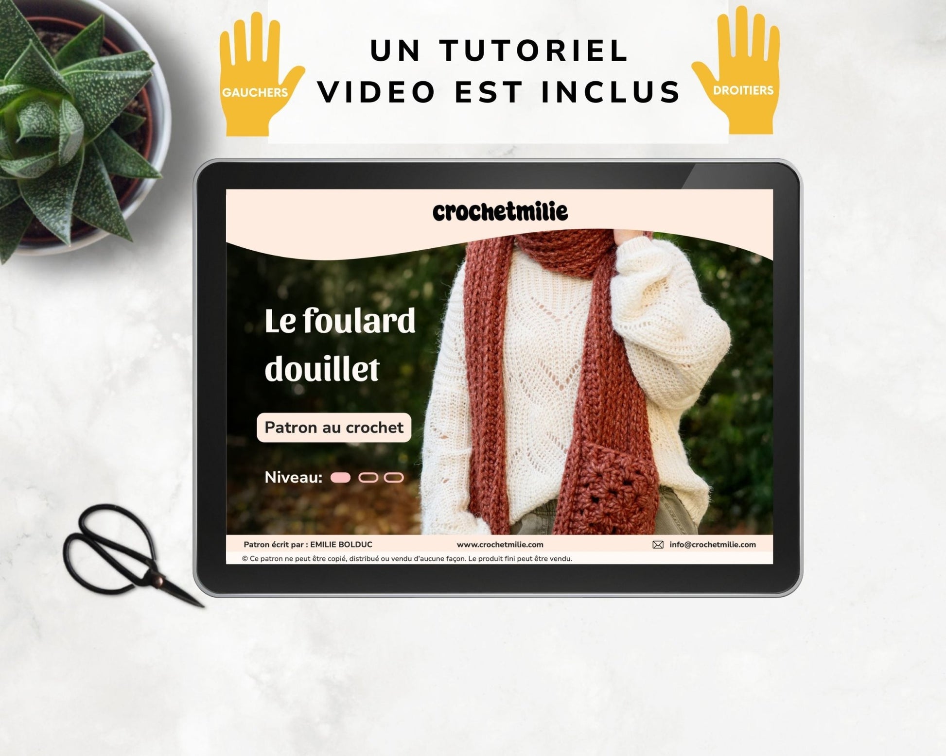 Patron au crochet - Le foulard douillet - Crochetmilie