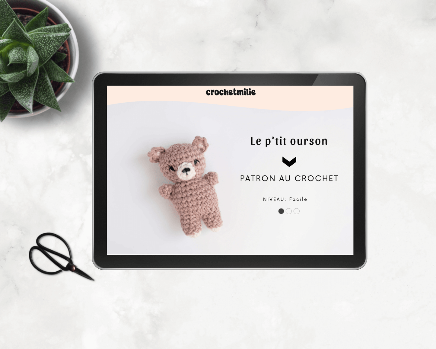 Patron au crochet - Le p'tit ourson - Crochetmilie