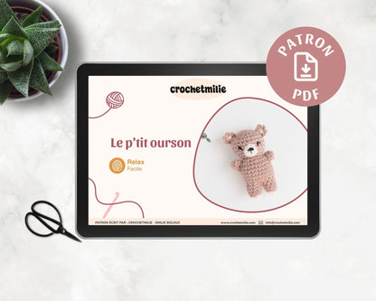 Patron au crochet - Le p'tit ourson - Crochetmilie