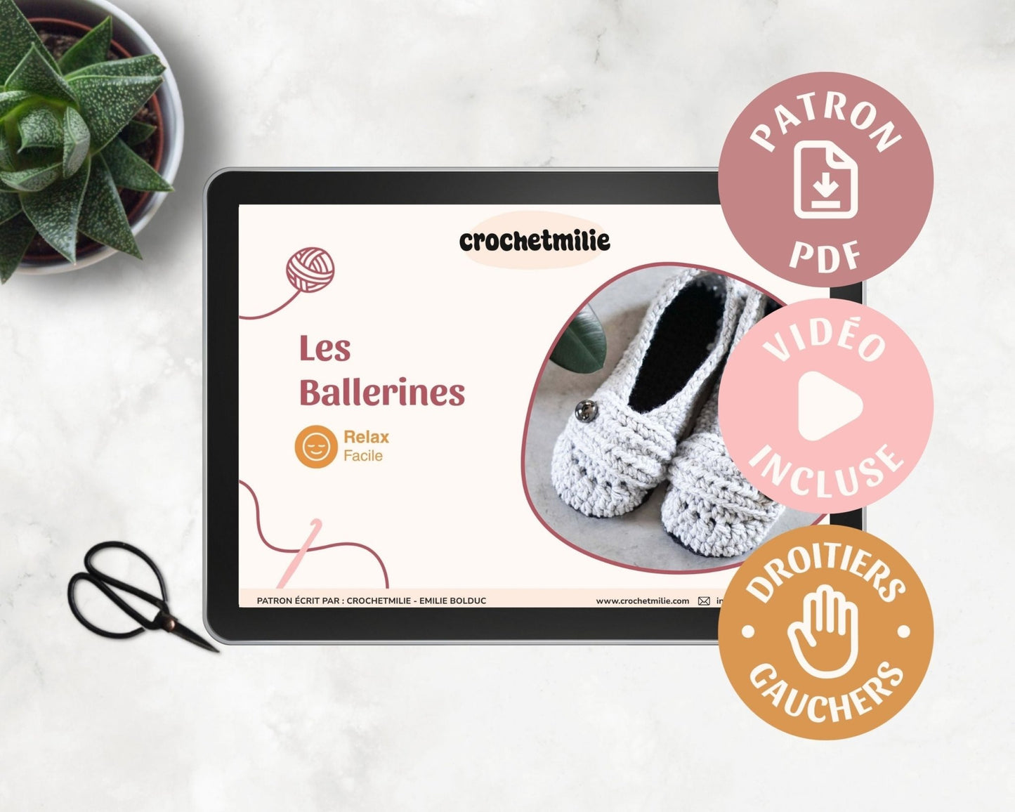 Patron au crochet - Les ballerines - Crochetmilie