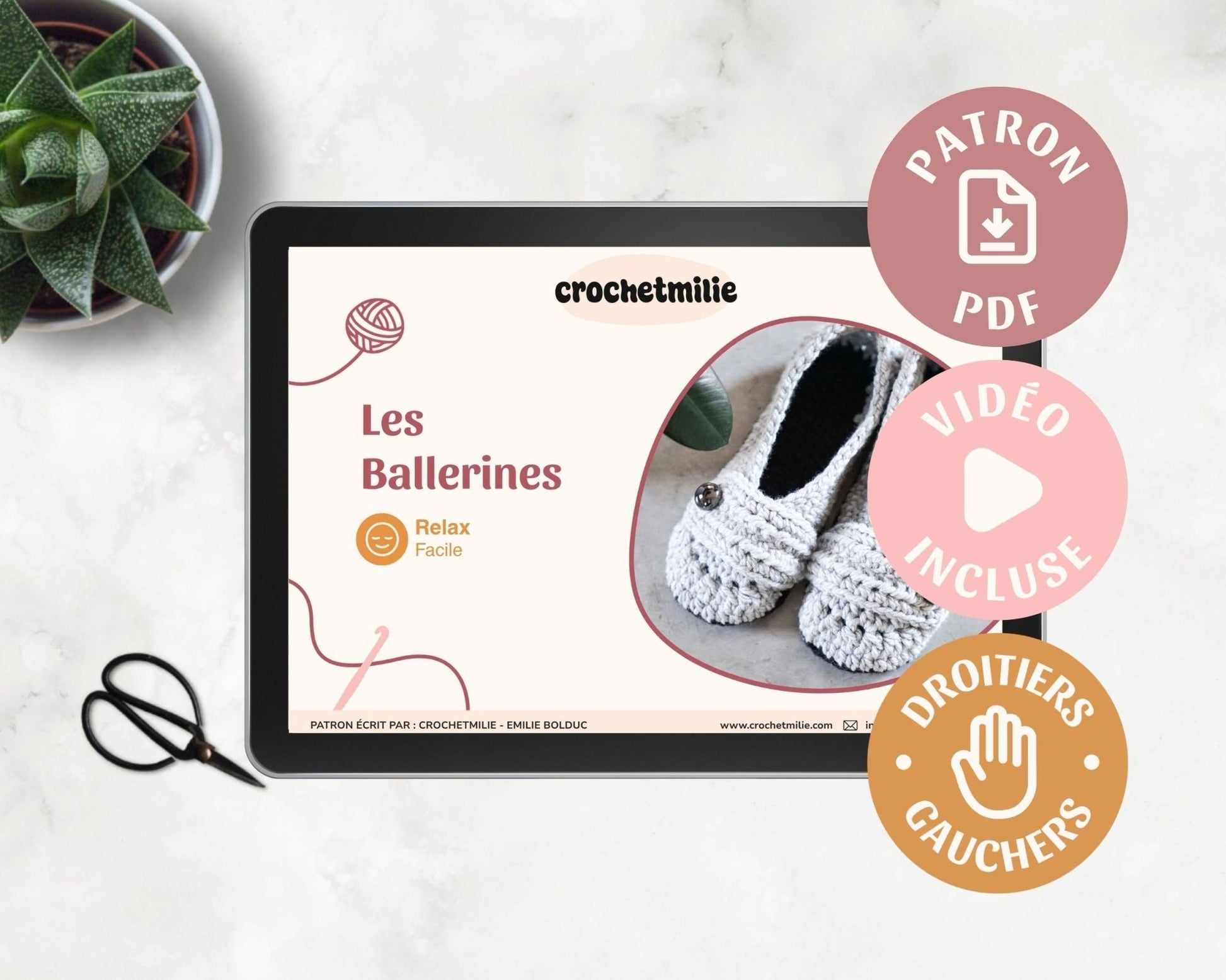 Patron au crochet - Les ballerines - Crochetmilie