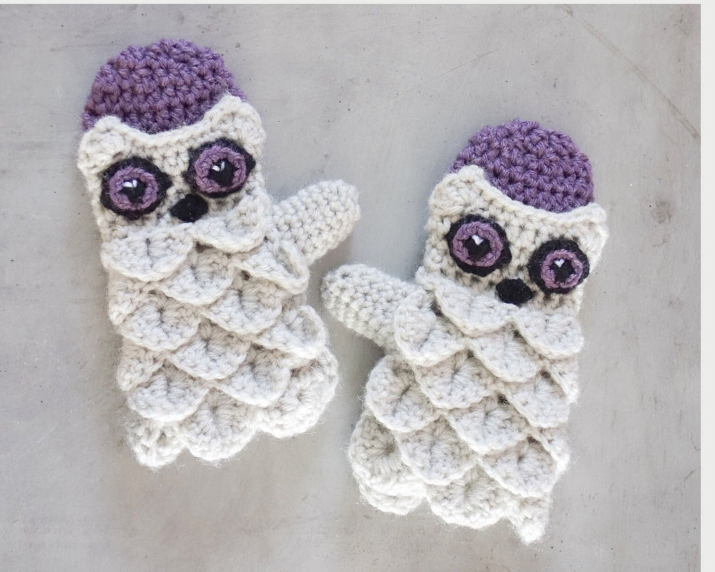 Patron au crochet - Les petites mitaines hiboux - Crochetmilie