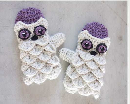Patron au crochet - Les petites mitaines hiboux - Crochetmilie