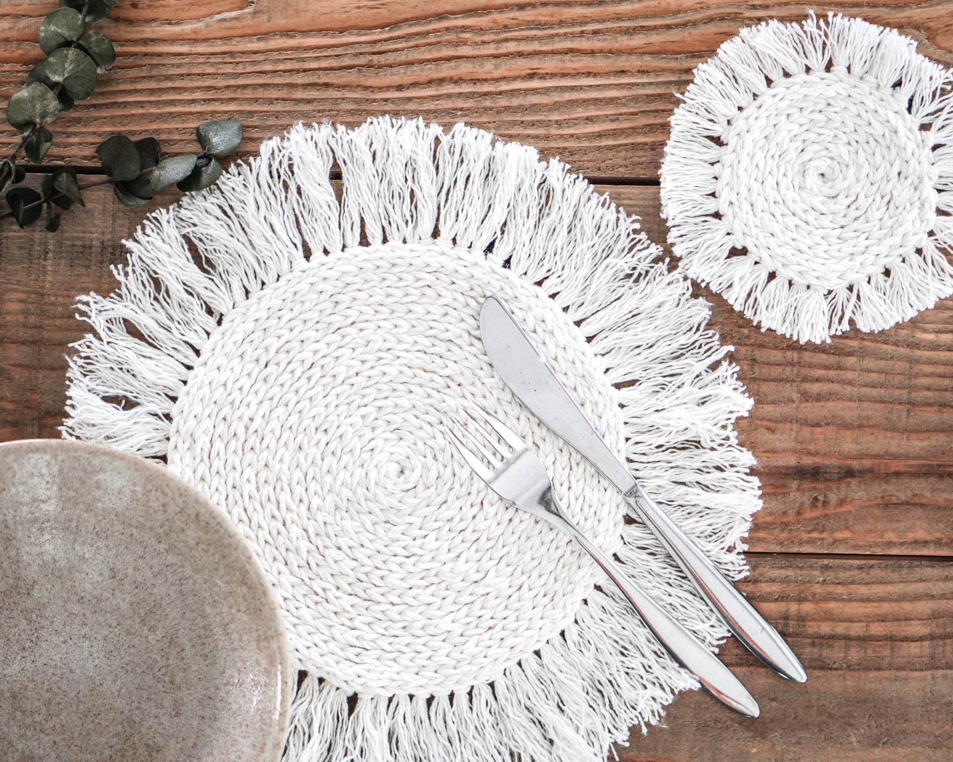 Patron au crochet - Napperon et sous - verre - Crochetmilie