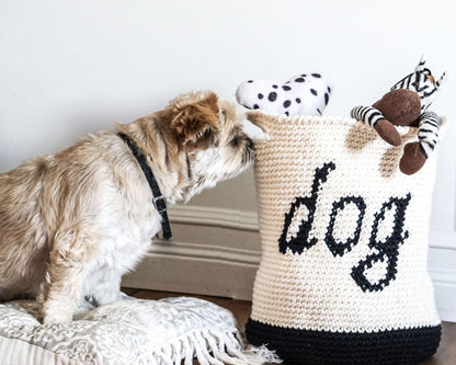 Patron au crochet - Panier à jouet pour chien - Crochetmilie
