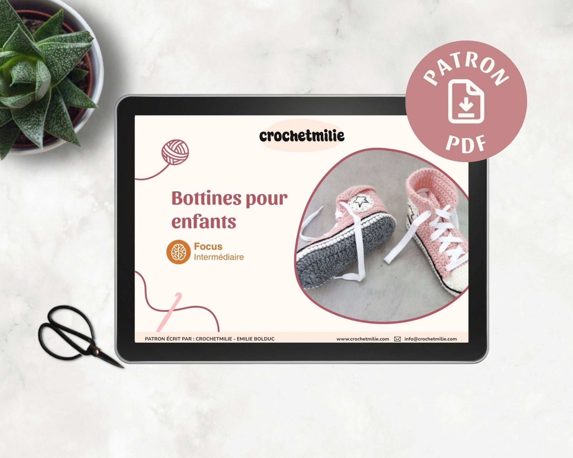 Patron au crochet - Souliers à la mode pour enfants - Crochetmilie