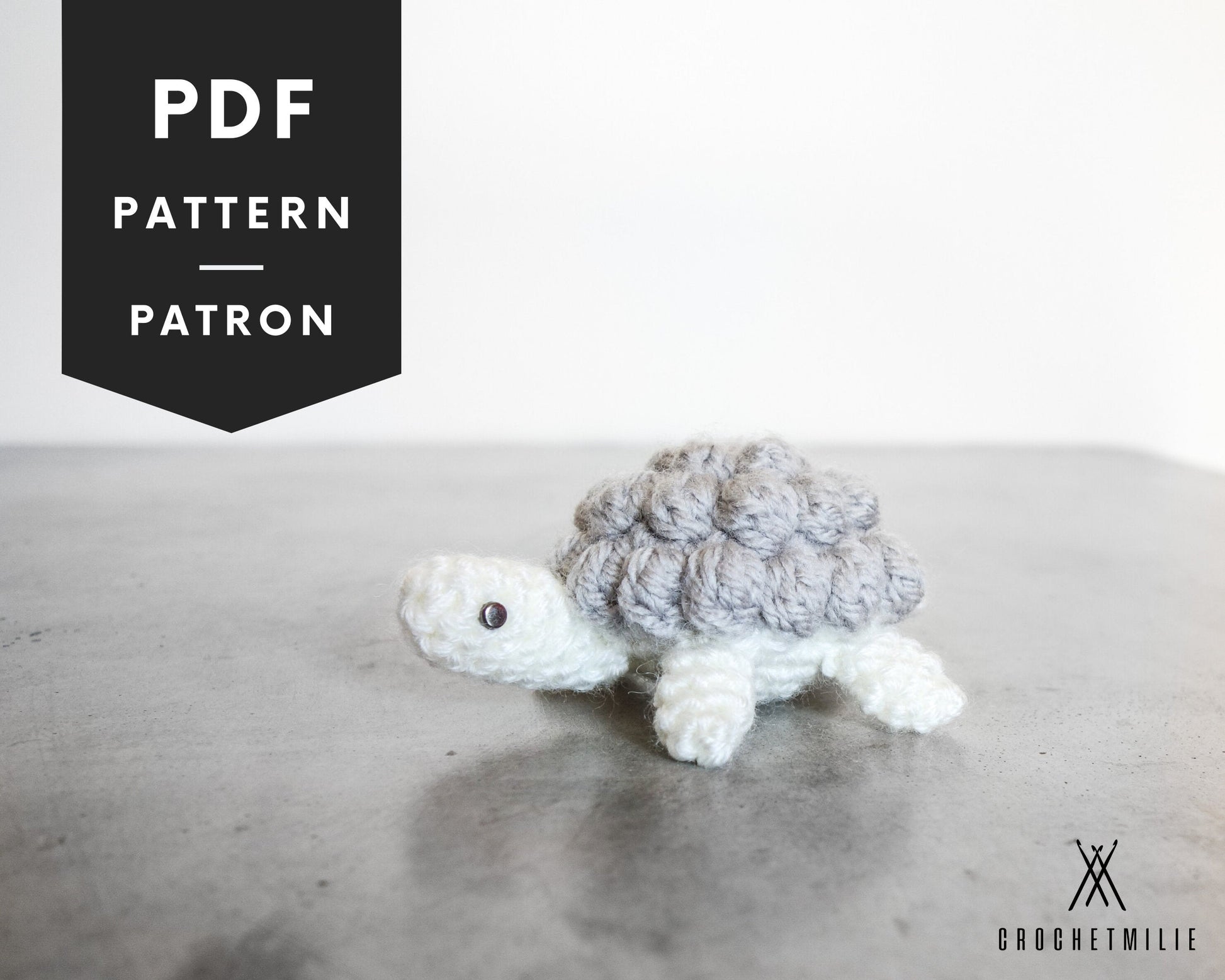 crochet pattern, crochet the delicate turtle