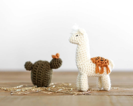 Patron au crochet - Lama et cactus - Crochetmilie