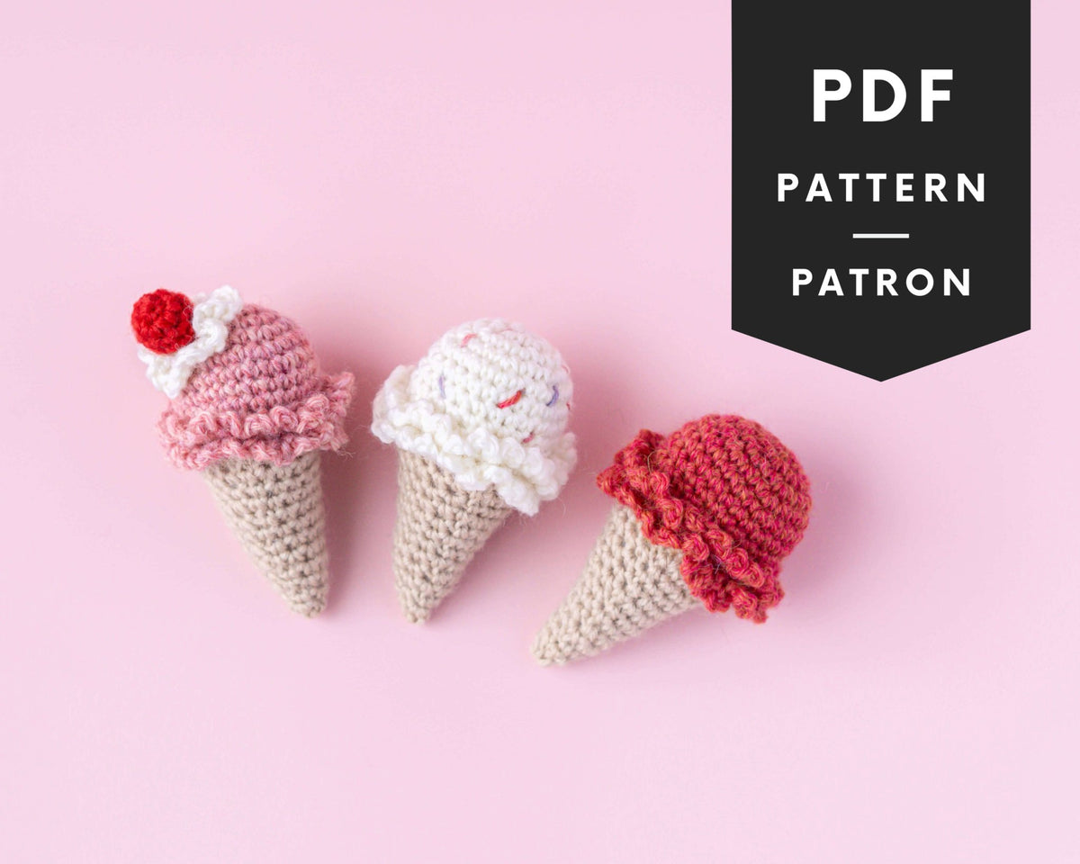 Crochet pattern - The ice cream cone – Crochetmilie