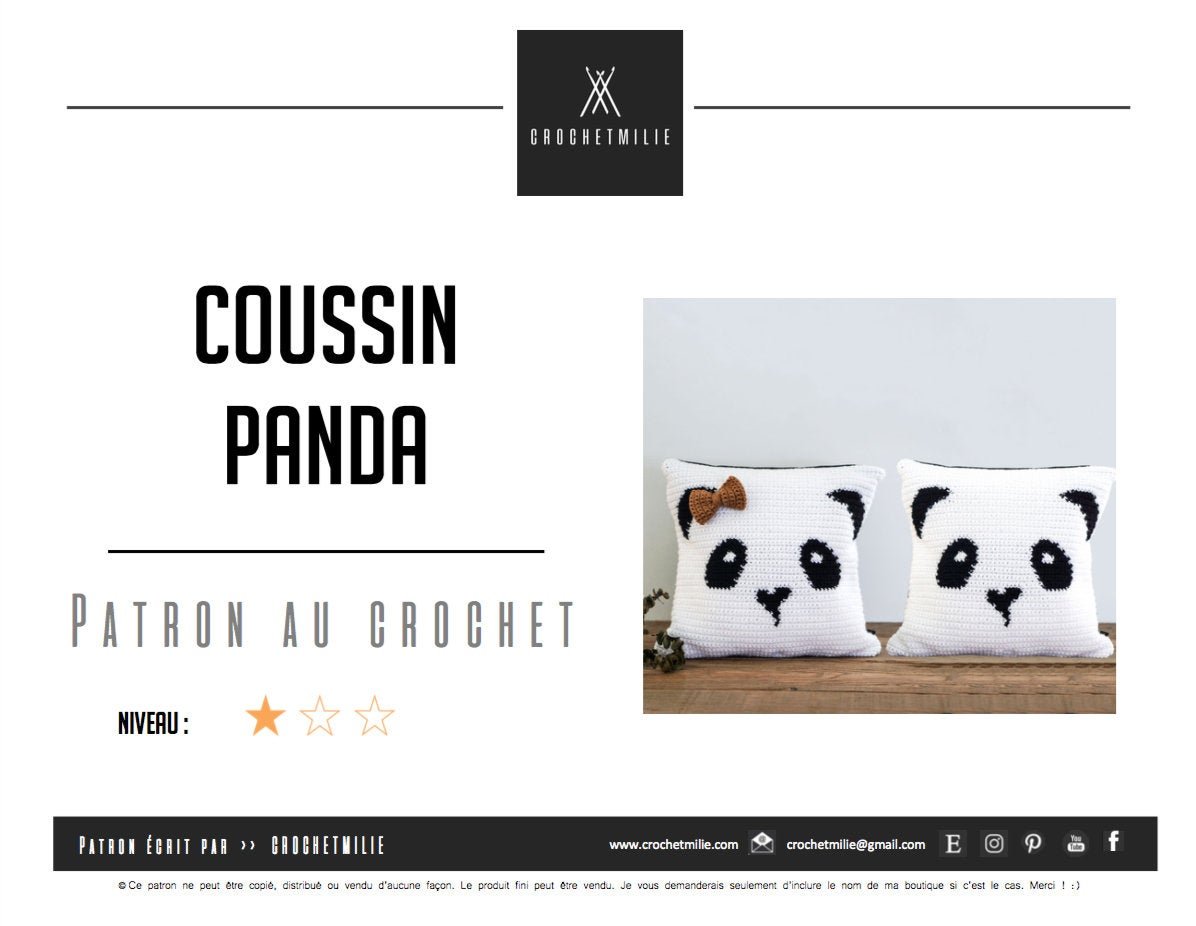 Achetez Peluche Panda Coussin - 2022- Boutique
