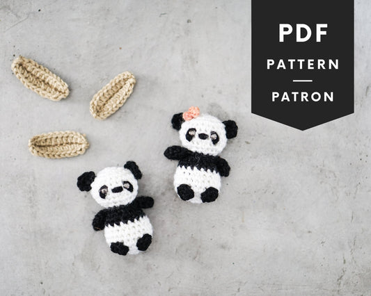 Patron au crochet - Mini panda - Crochetmilie